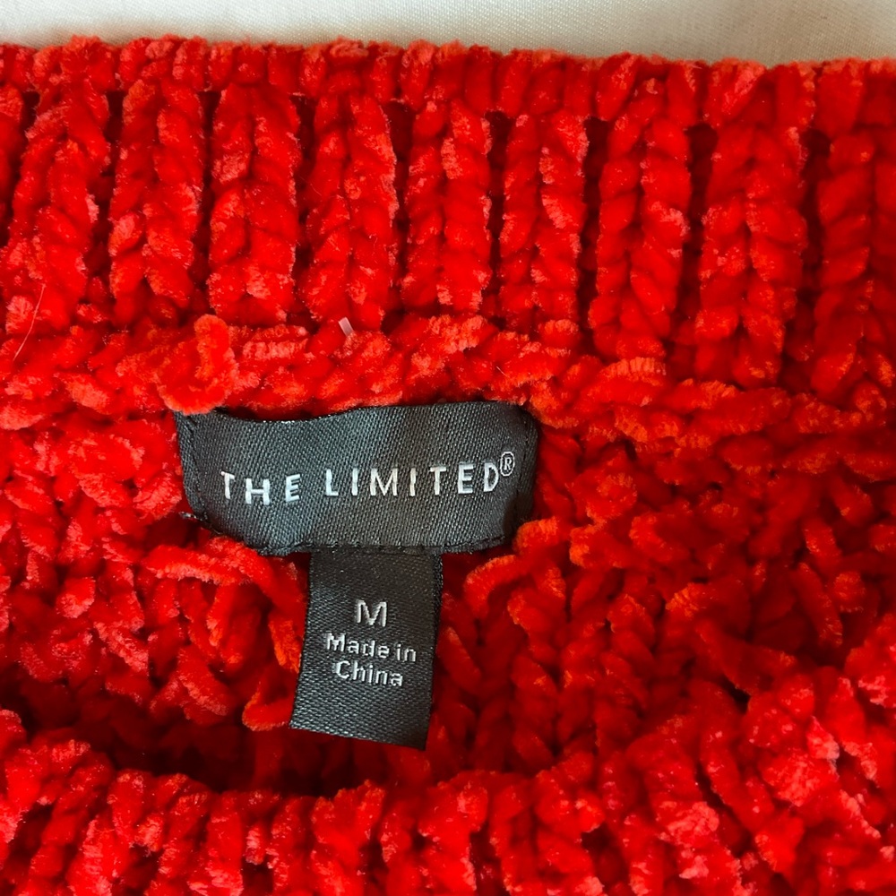 The Limited Girls Red Fringe Sweater M - Picture 4 of 4